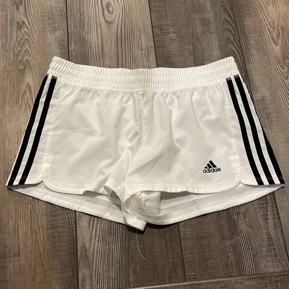 Adidas white small climalite shorts